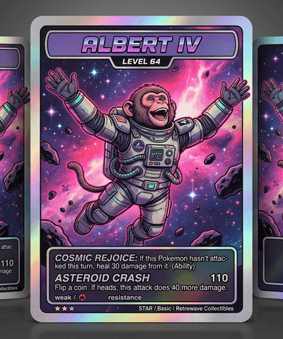 Albert IV space mission collectible card